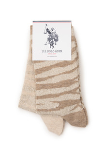 Комплект носков женских U.S. POLO Assn. A082SZ013P01JANVER бежевых one size
