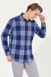 Рубашка мужская U.S. POLO Assn. G081SZ0040COMOSUM синяя XL
