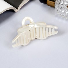 Заколка-краб женская 9499411-12p белая No Brand
