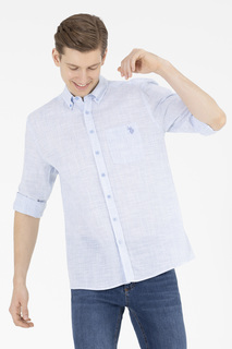 Рубашка мужская U.S. POLO Assn. G081GL0040BURANA голубая XL