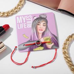 Браслет из текстиля/металла р. 7 Queen Fair 5440128, стразы