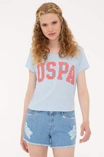 Футболка женская U.S. POLO Assn. G082GL0110E-GEAN-IY021 голубая XS