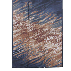 Палантин женский UNGARO 73294 коричневый/синий, 70х180 см