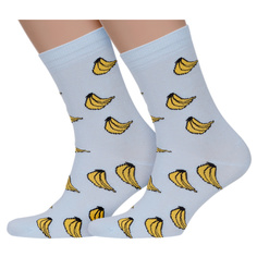 Комплект носков унисекс ХОХ 2-XF голубых; желтых 25