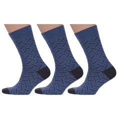 Комплект носков мужских MoscowSocksClub msk3-М39 синих 25