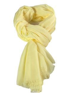 Шарф женский FLORENTO ДИМ-1 желтый/светло-желтый, 180х97 см