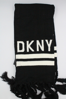 Шарф женский DKNY DYO192 черно-белый, 159х21 см