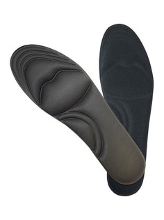 Стельки для обуви анатомические, р. 25-28 см, темно-серый, пара No Brand