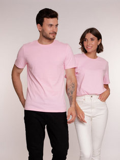 Футболка унисекс Uzcotton Premium розовая 3XL