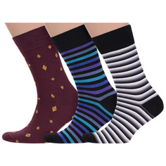 Комплект носков мужских MoscowSocksClub msk3-М41 разноцветных 25