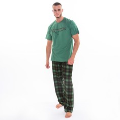 Пижама мужская Ohana market 7724904 зеленая 56 RU