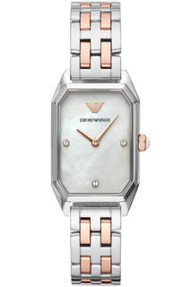 Наручные часы женские Emporio Armani Giola серебристые/золотистые