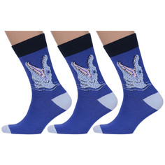 Комплект носков мужских MoscowSocksClub msk3-М29 синих 29