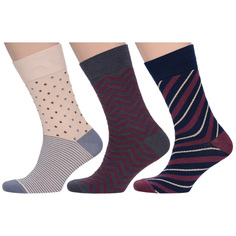 Комплект носков мужских MoscowSocksClub msk3-М33 разноцветных 25