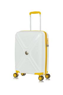 Чемодан унисекс LCase Berlin белый, 55x40x20 см