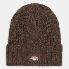 Шапка унисекс Dickies Hoxie Beanie d71 коричневая, one size