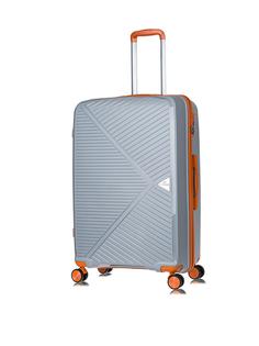 Чемодан унисекс LCase Lyon серый, 76.5x50x30 см