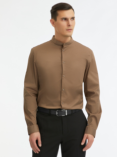 Рубашка мужская oodji 3B140004M коричневая XL