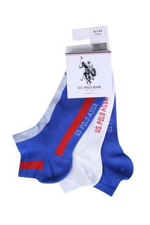 Комплект носков мужских U.S. POLO Assn. A081SZ013P02NOLAN синий; белый one size