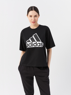 Футболка женская Adidas W BLUV Q1 CRO T черная XS