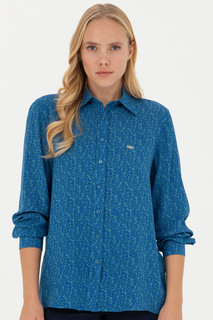 Рубашка женская US Polo Assn G082GL0040ASIL синяя 36