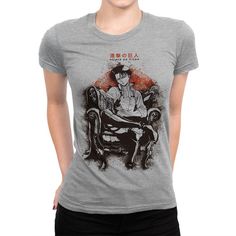 Футболка женская Design Heroes Аниме Атака на Титанов - Леви 1 серая 2XL