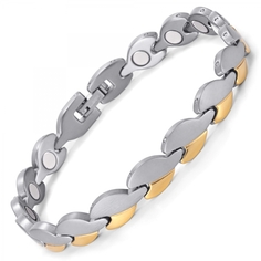 Браслет из стали р.22 STB-0088SG, магниты No Brand