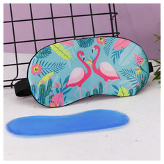 Маска для сна гелевая "Two flamingo" No Brand