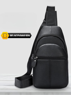 Сумка-слинг унисекс VINTAGE BAGS mod_3 черная, 30х17х5 см
