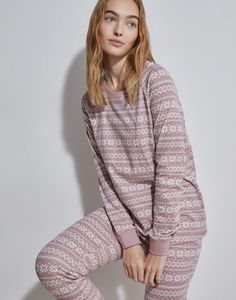 Пижама женская Gloria Jeans GSL001539 розовая L (46)