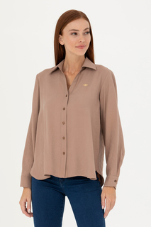 Рубашка женская US Polo Assn G082SZ0040RC-ELYOS коричневая 36