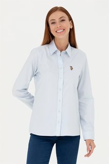 Рубашка женская US Polo Assn G082SZ0040CRISCOLOR023K голубая 40