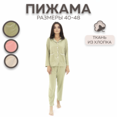 Пижама женская БЛИЗКО New Cotton зеленая M