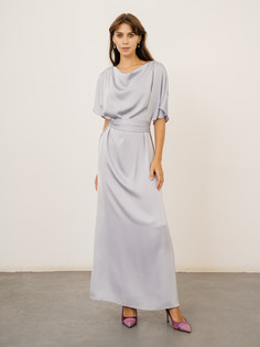 Платье женское Модный дом Виктории Тишиной Лисет серебристое S