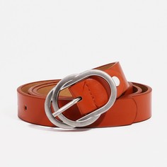 Ремень женский 9720593 оранжевый, 110х2,4 см No Brand