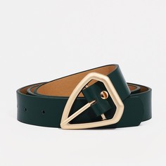 Ремень женский 9720632 зеленый, 100х2,8 см No Brand