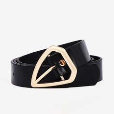 Ремень женский 9720627 черный, 100х2,8 см No Brand