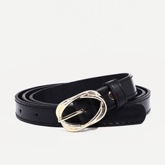 Ремень женский 9720494 черный, 110х2 см No Brand