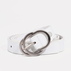 Ремень женский 9720592 белый, 110х2,4 см No Brand