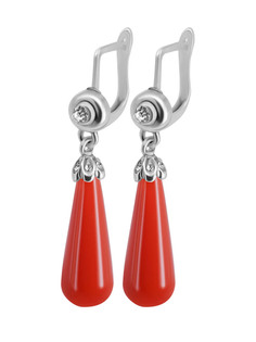 Серьги из бижутерного сплава OTOKODESIGN 2-60296, акрил/стразы