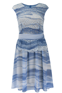Платье женское Mila Bezgerts 1927ЛП голубое 46 RU