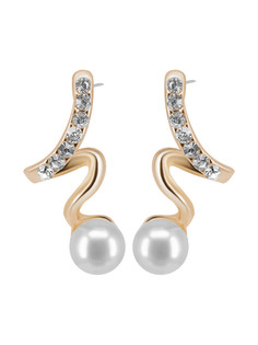 Серьги из бижутерного сплава OTOKODESIGN 2-60344, акрил/стразы