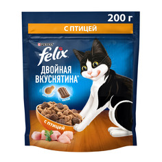 Сухой корм для кошек Felix Двойная Вкуснятина с птицей, 200 г