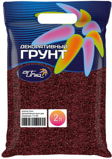 Цветной грунт для аквариума ArtUniq Color Wine Red Винно-красный, 2-3 мм No Brand