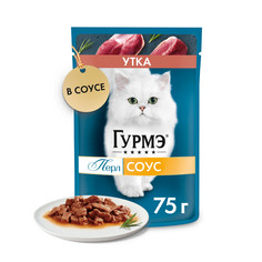 Корм влажный Гурмэ Нежное филе для кошек, с уткой в соусе, 75 г