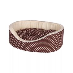 Лежак для собак и кошек Xody Премиум №0 хлопок 38x26x14 см коричневый