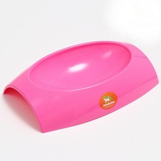 Миска для домашнего питомца Пижон пластиковая розовая 27х19х5,5 см
