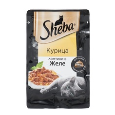 Влажный корм для кошек Sheba ломтики в желе курица 28 шт по 75 г