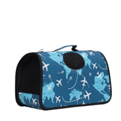 Сумка-переноска для животных Пижон Самолеты каркасная размер M 40х21х27 см