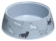 Миска Zoo Plast Cats, серый, 0,3 л, 14 см